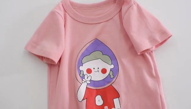 Nuevos productos: Chicas de venta directa de fábrica 100% algodón manga corta camiseta