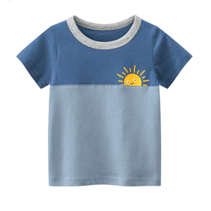 Camiseta de manga corta estampada para niños al por mayor